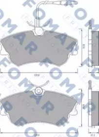FOMAR FRICTION fo677781 -  Комплект тормозных колодок, дисковый тормоз